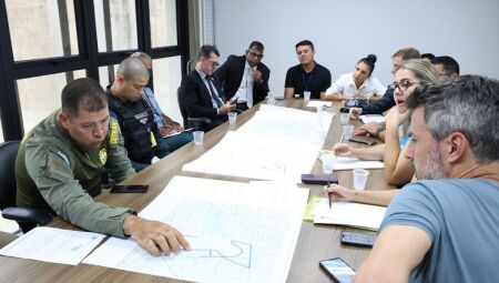 Reuni&atilde;o de trabalho com equipes de seguran&ccedil;a
