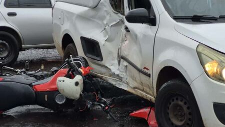 O acidente aconteceu na manhã de hoje