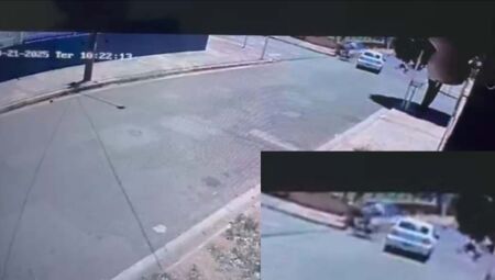 JD1TV: Com criança na garupa, motociclista invade preferencial e sofre acidente no Aero Rancho