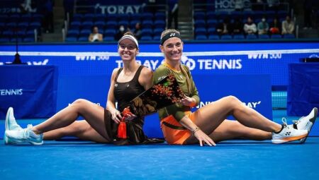 Luisa Stefani e Timea Babos conquistam o t&iacute;tulo de duplas do WTA 500 de T&oacute;quio