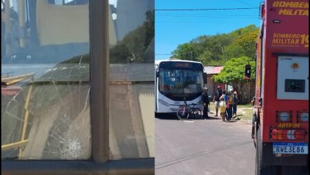Criança de 12 anos fica ferida ao ser atropelada por ônibus em Corumbá 
