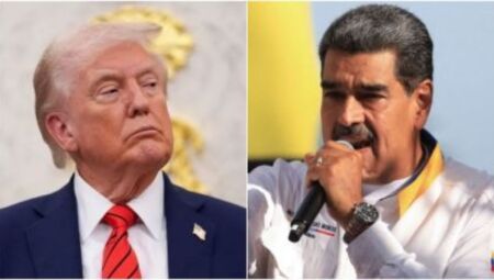 Presidente Donald Trump e Nicolás Maduro 