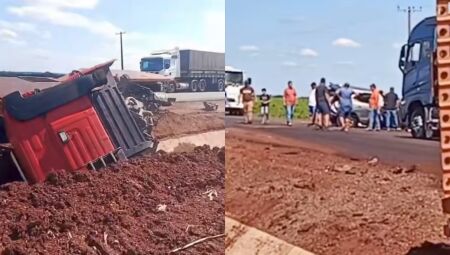 O acidente aconteceu na tarde de hoje