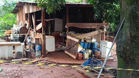 Barraco que ele vivia e foi encontrado