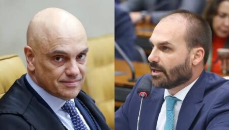 Ministro Alexandre de Moraes e Eduardo Bolsonaro