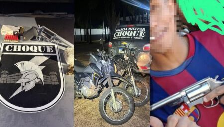 Arma, motos e drogas apreendidas - 