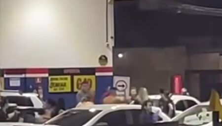 Confusão aconteceu no estacionamento de supermercado