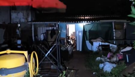 Casa onde aconteceu o feminicídio