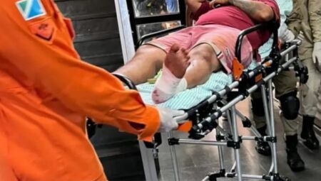 Suspeito foi detido e socorrido