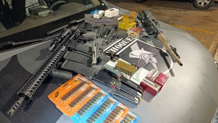 Armas e munições apreendidas