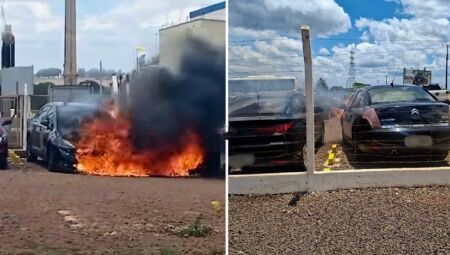 Veículos pegaram fogo