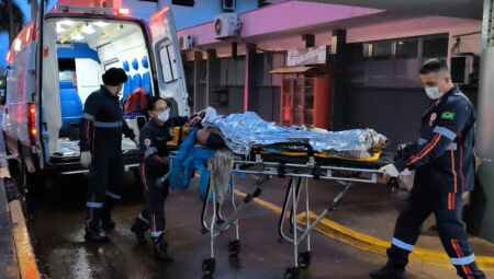 Motociclista foi encaminhado para o Hospital da Vida