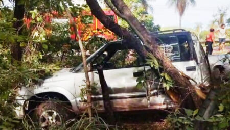 O acidente aconteceu durante o s&aacute;bado