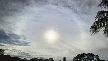 Sol apareceu forte em Campo Grande