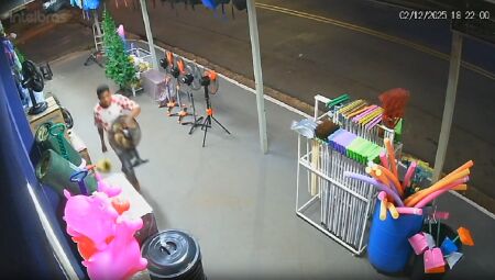 Ladrão foi embora com o ventilador