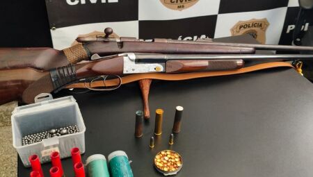 Arma apreendida durante ação