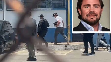 Daniel Vorcaro deixando a prisão