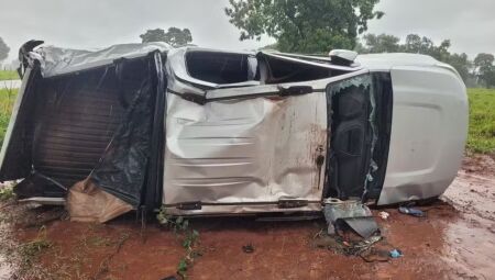 Motorista morre ao capotar carro durante acidente na MS-162