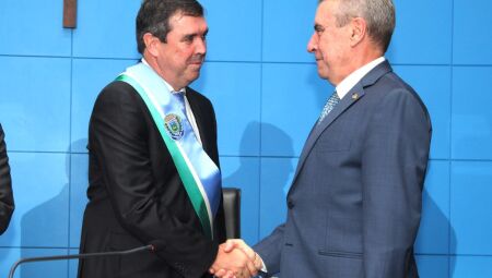 Posse do governador Eduardo Riedel em 1&ordm; de janeiro de 2023  