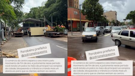 O palco foi montado nesta sexta-feira