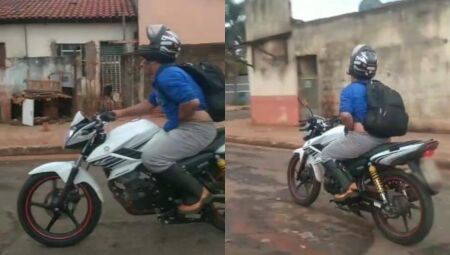 Suspeito cometia ato obsceno mesmo andando de moto