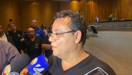 Presidente do sindicato Dem&eacute;trio Freitas