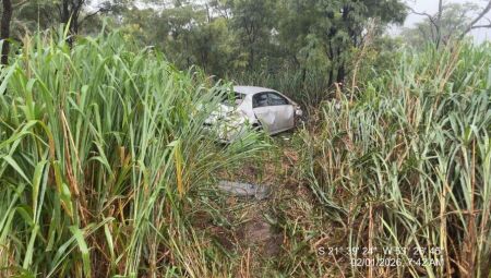 Carro parou nas margens da rodovia