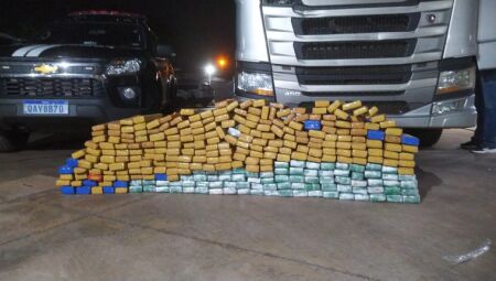 Quantidade de droga apreendida