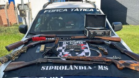 Quantidade de arma e muni&ccedil;&otilde;es apreendidas