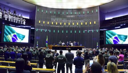 Policiais legislativos participam de homenagem no Plen&aacute;rio da C&acirc;mara dos Deputados  