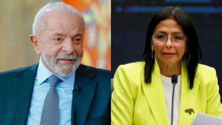 Presidente Lula e a presidente interina da Venezuela, Delcy Rodriguez  
