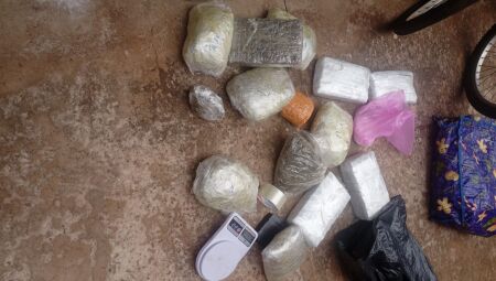 Drogas apreendidas pela equipe do ROMU