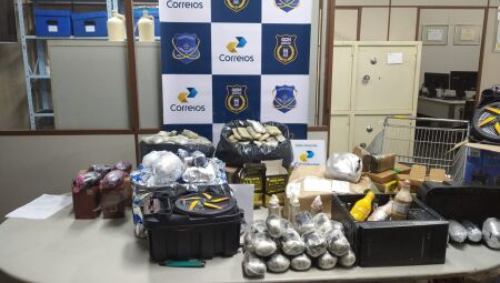 Quantidade de entorpecentes apreendidos pelos guardas