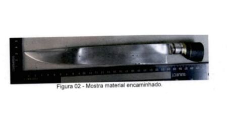 Faca usada no crime - Foto: Reprodu&ccedil;&atilde;o / Processo