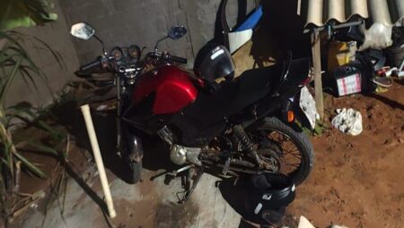 Motocicleta usada no crime