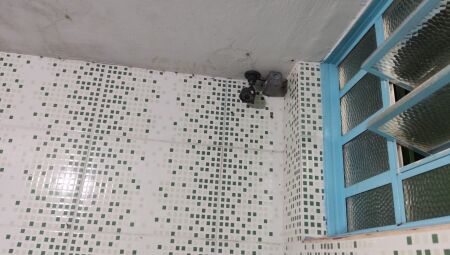 C&acirc;mera estava voltada para baixo, na dire&ccedil;&atilde;o das cabines