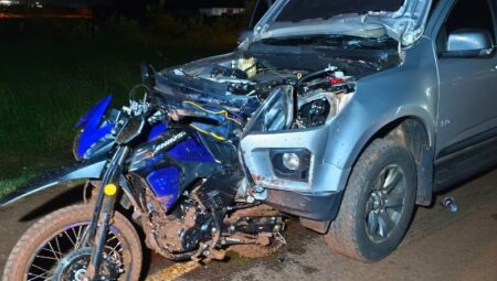 O acidente aconteceu na noite de ontem