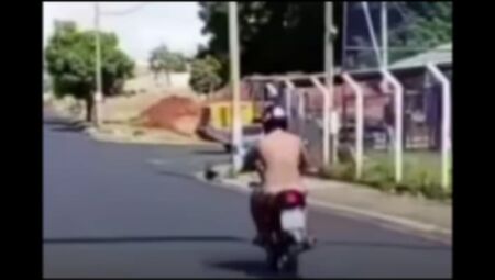 V&iacute;deo: Flagra termina em fuga do "pelad&atilde;o" de moto 