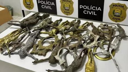 Os objetos foram recuperados pelas autoridades