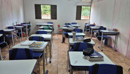 Sala da escola em Novo Horizonte do Sul