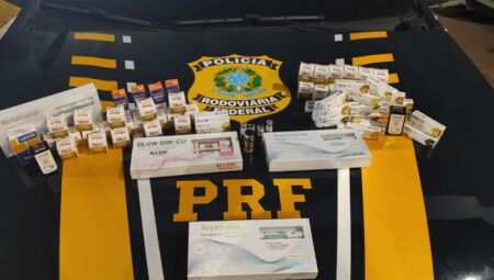 Casal &eacute; preso na BR-262 com carga ilegal de emagrecedores e anabolizantes