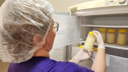 O leite humano &eacute; testado, pasteurizado e distribu&iacute;do &agrave;s UTIs neonatais