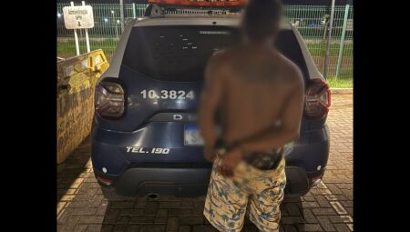 Suspeito foi preso em a&ccedil;&atilde;o da PM - Foto: WhatsApp / JD1