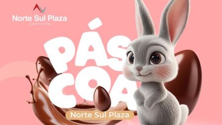 Coelhinho da P&aacute;scoa chega com oficina de chocolate e divers&atilde;o em shopping da Capital