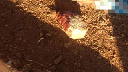 Imagem ilustrativa | Pedra com sangue