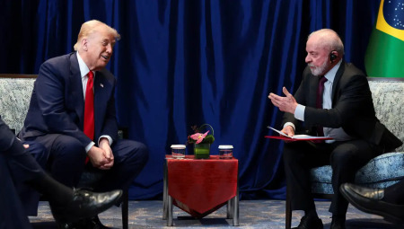Lula e Trump em encontro recente