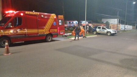 V&iacute;tima sendo socorrida 