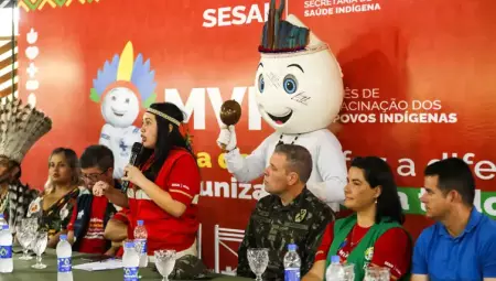 Campanha vai aplicar 89 mil doses de vacinas em territ&oacute;rios ind&iacute;genas