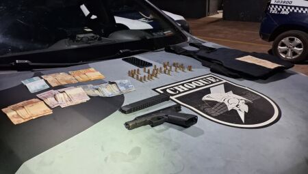 Arma apreendida pelo Batalh&atilde;o de Choque
