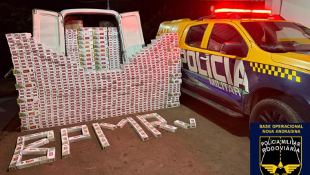 Ve&iacute;culo e mercadorias foram apreendidos